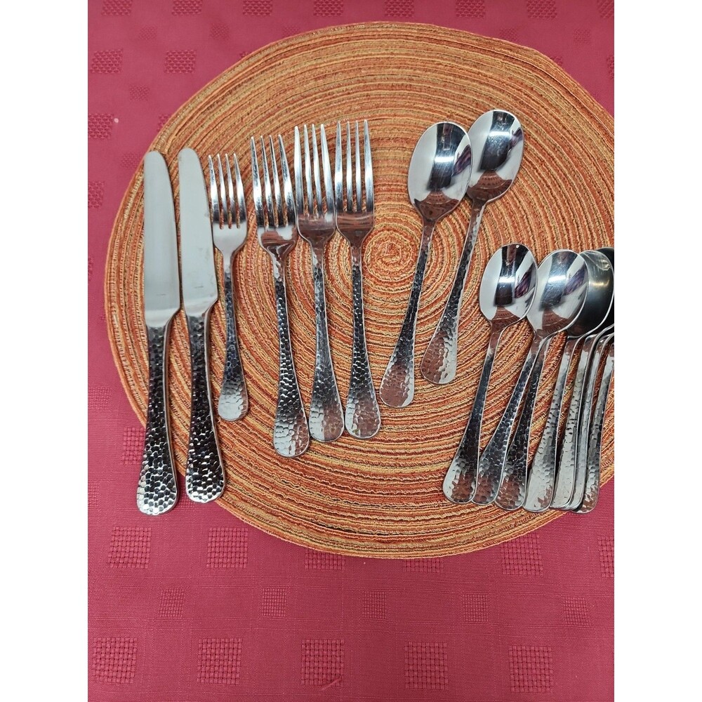 Gingko Lafayette Flatware Assorted 15 Pieces 18/0 Stainless Steel Mirror Finish